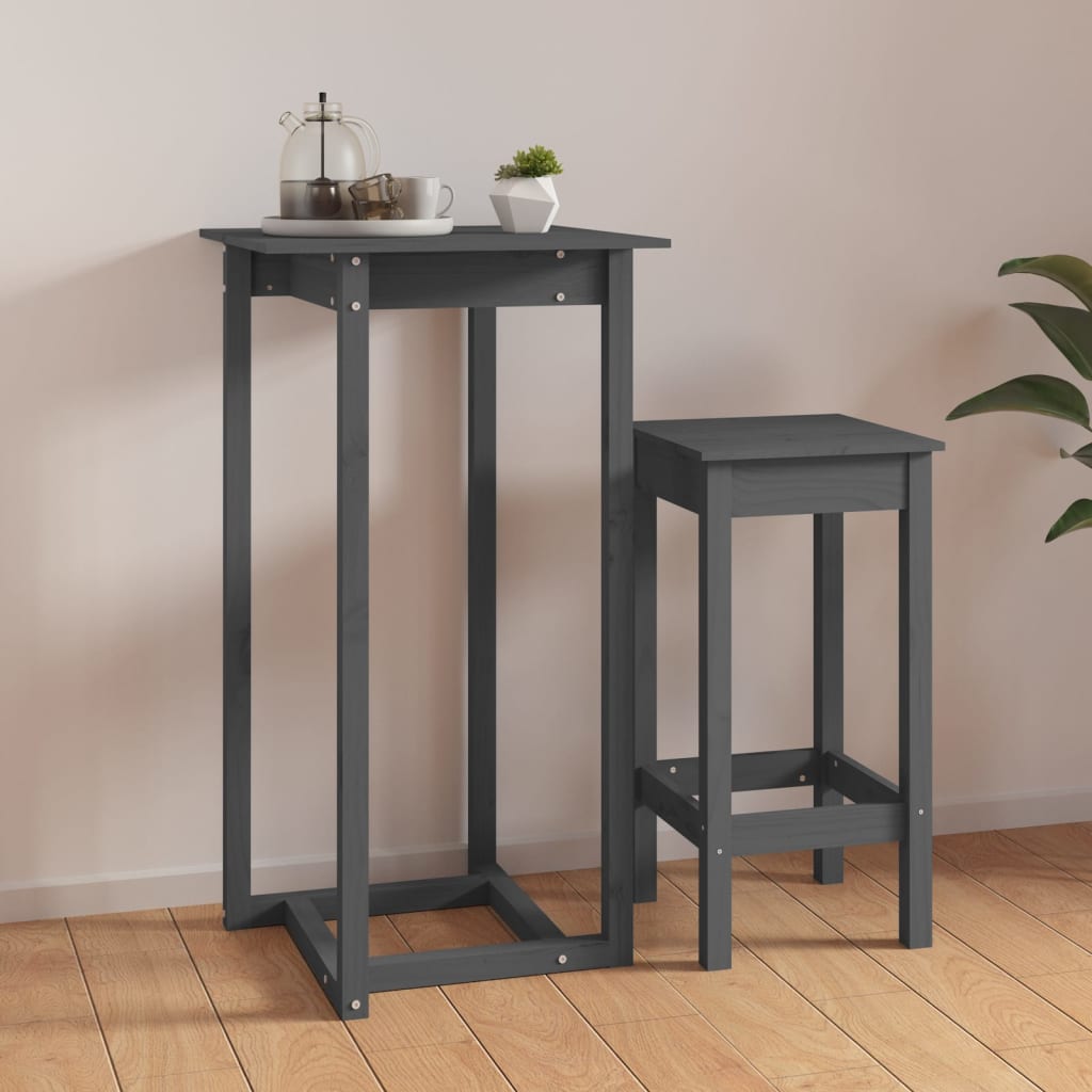 Mesa de bar 140x80x110 cm madeira de pinho maciça branco