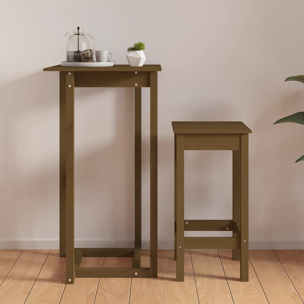 Mesa de bar 140x80x110 cm madeira de pinho maciça branco