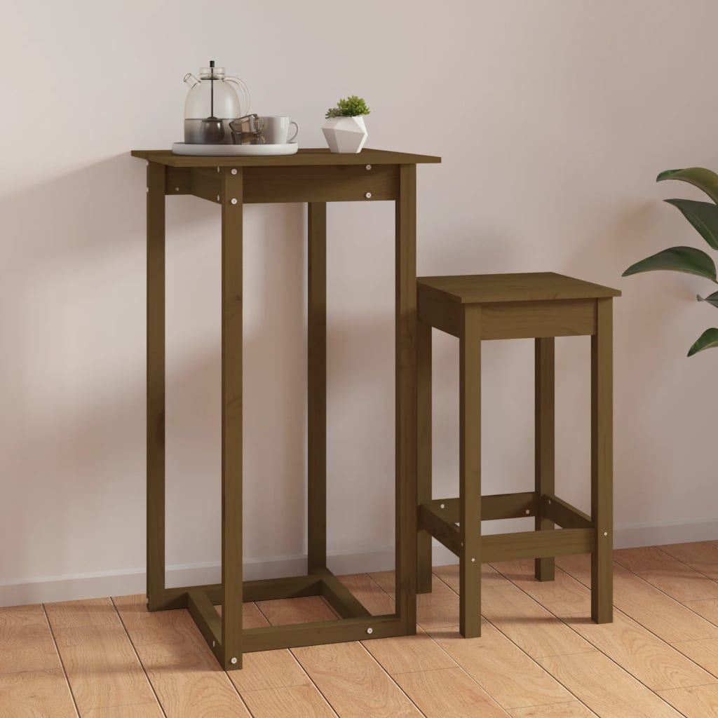 Mesa de bar 140x80x110 cm madeira de pinho maciça branco