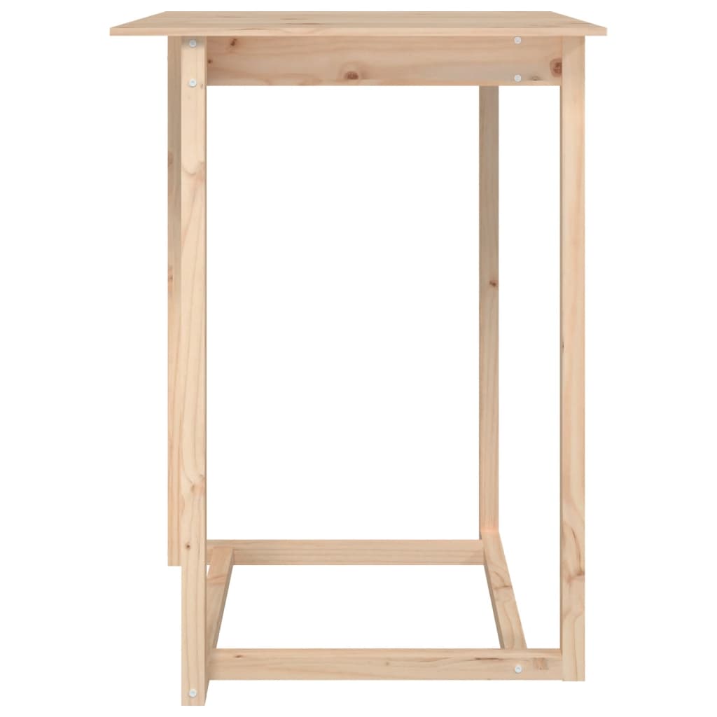 Mesa de bar 80x80x110 cm madeira de pinho maciça branco