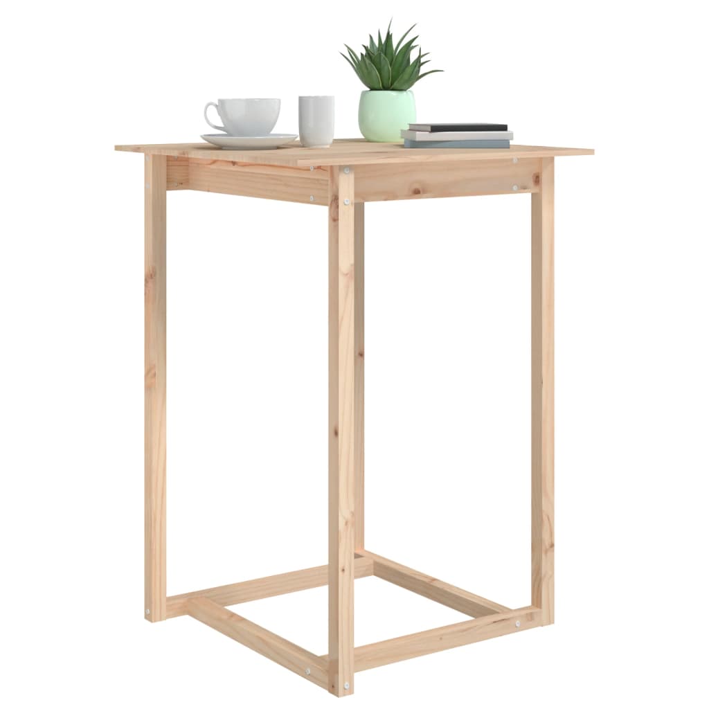 Mesa de bar 80x80x110 cm madeira de pinho maciça branco