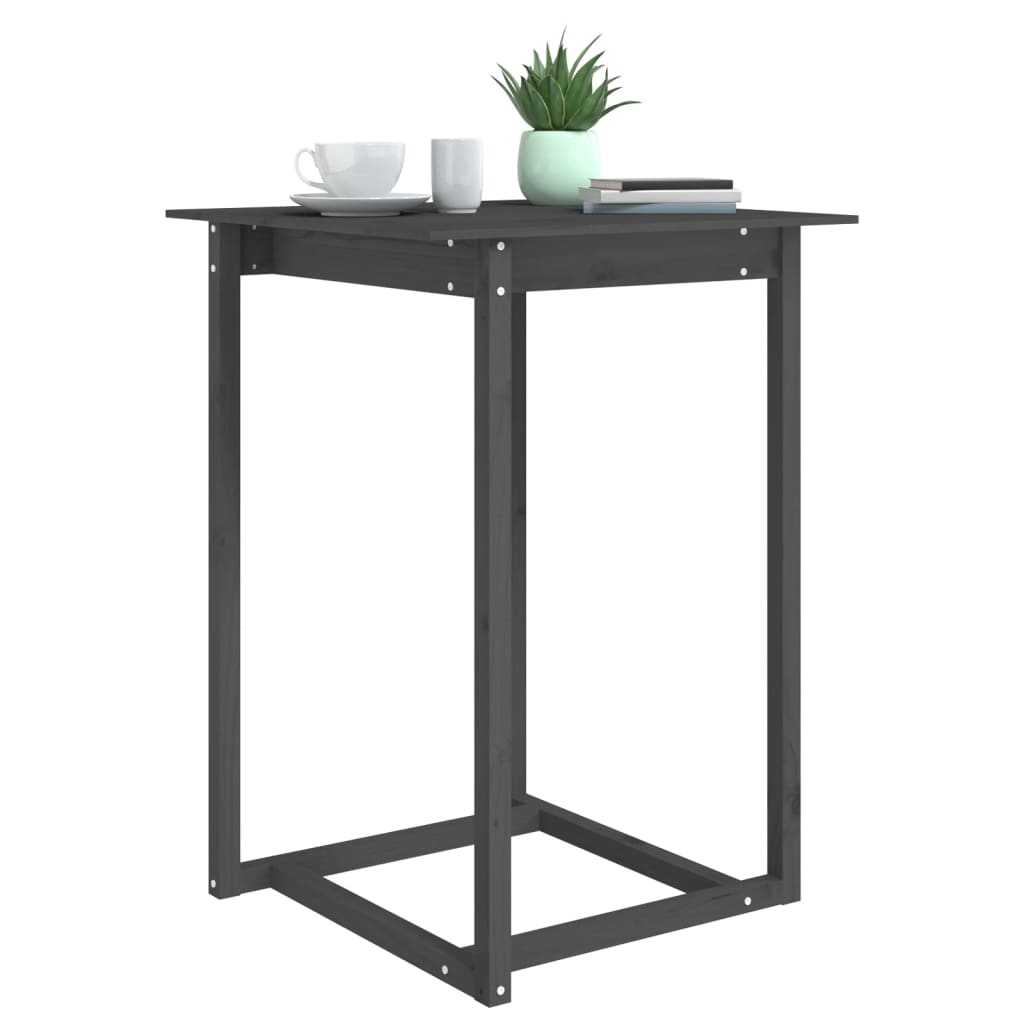 Mesa de bar 80x80x110 cm madeira de pinho maciça branco