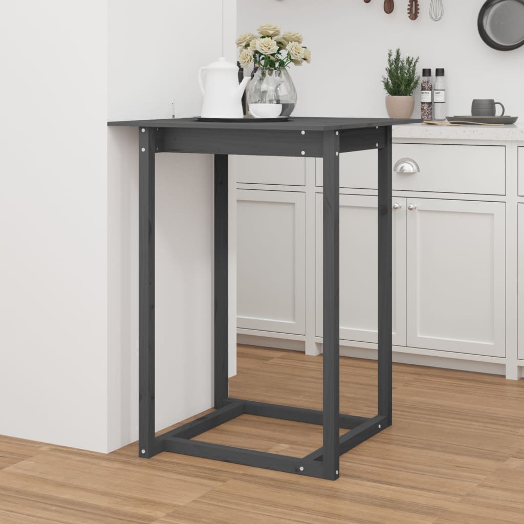 Mesa de bar 80x80x110 cm madeira de pinho maciça branco