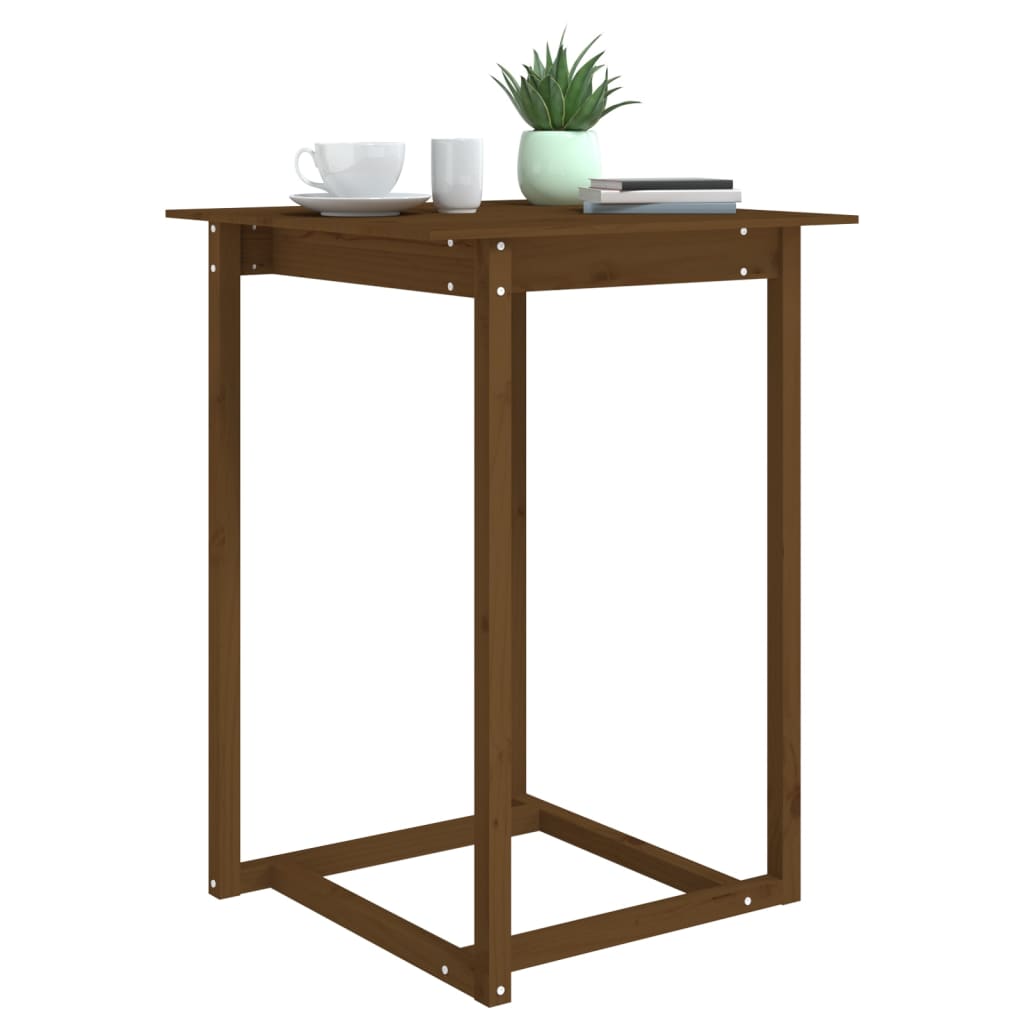 Mesa de bar 80x80x110 cm madeira de pinho maciça branco