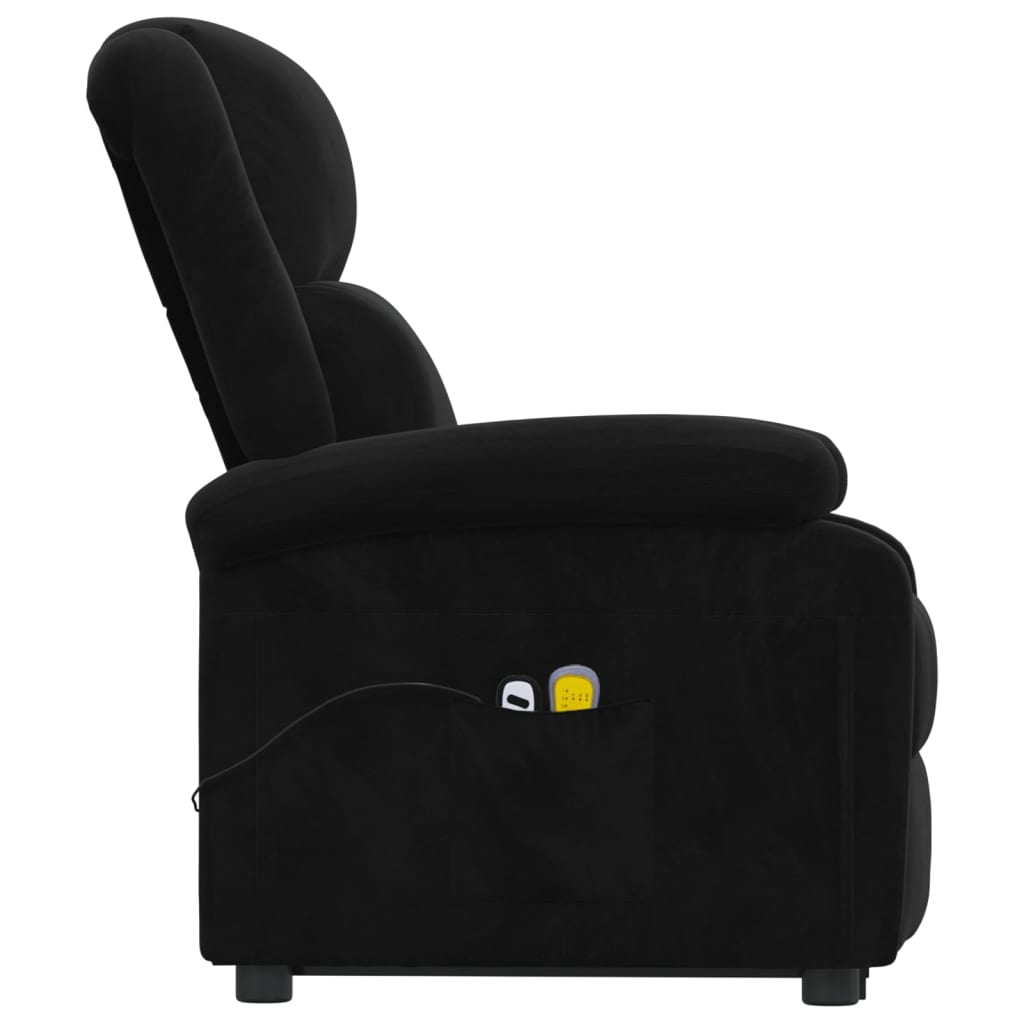 Poltrona de massagens elevatória veludo preto