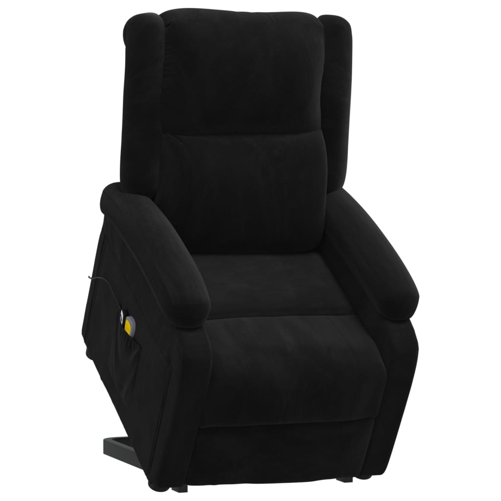 Poltrona de massagens elevatória veludo preto