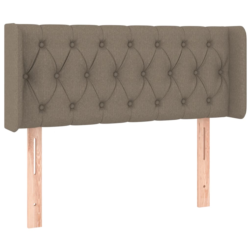Cabeceira de cama c/ luzes LED 103x16x78/88cm cinza-acastanhado
