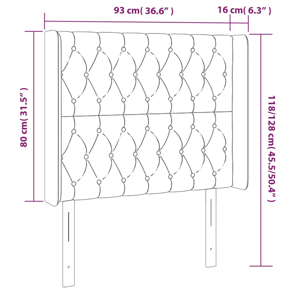 Cabeceira cama c/ luzes LED tecido 93x16x118/128 cm cinza-claro