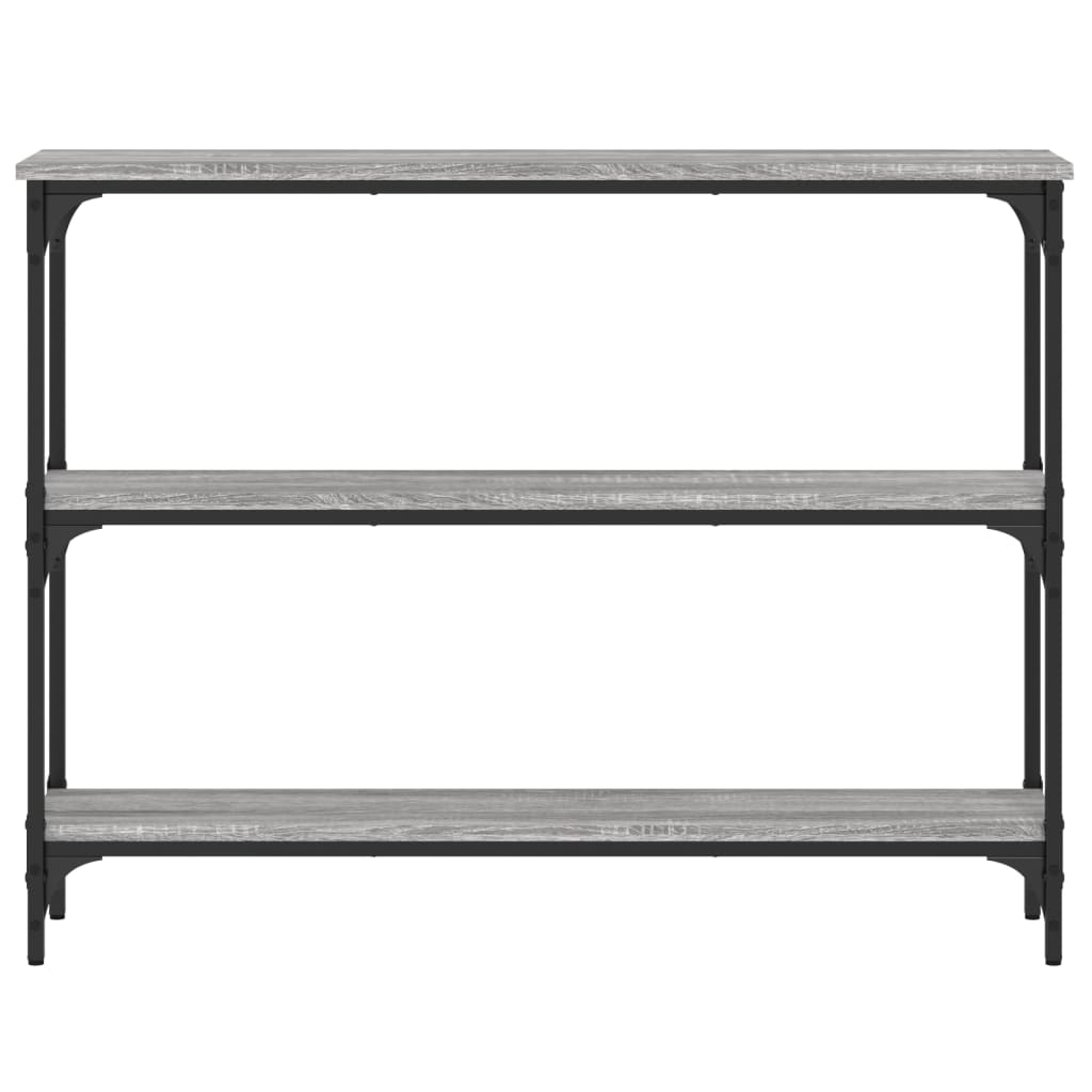Mesa consola 100x22,5x75cm derivados de madeira cinzento sonoma