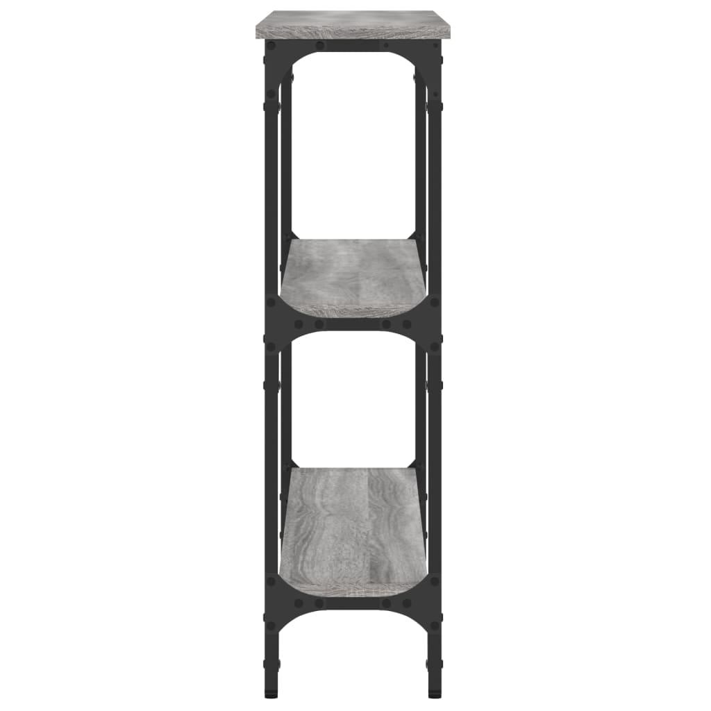 Mesa consola 100x22,5x75cm derivados de madeira cinzento sonoma
