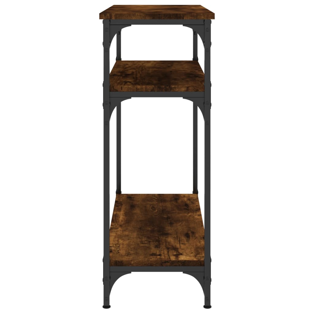 Mesa consola 75x29x75 cm derivados de madeira carvalho fumado