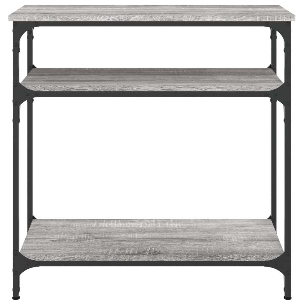 Mesa consola 75x29x75 cm derivados de madeira cinzento sonoma