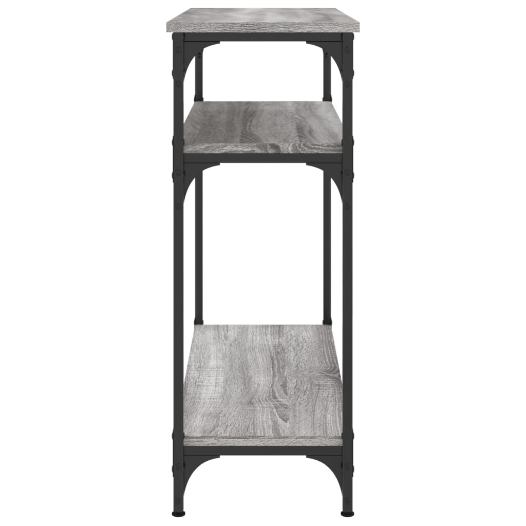 Mesa consola 75x29x75 cm derivados de madeira cinzento sonoma