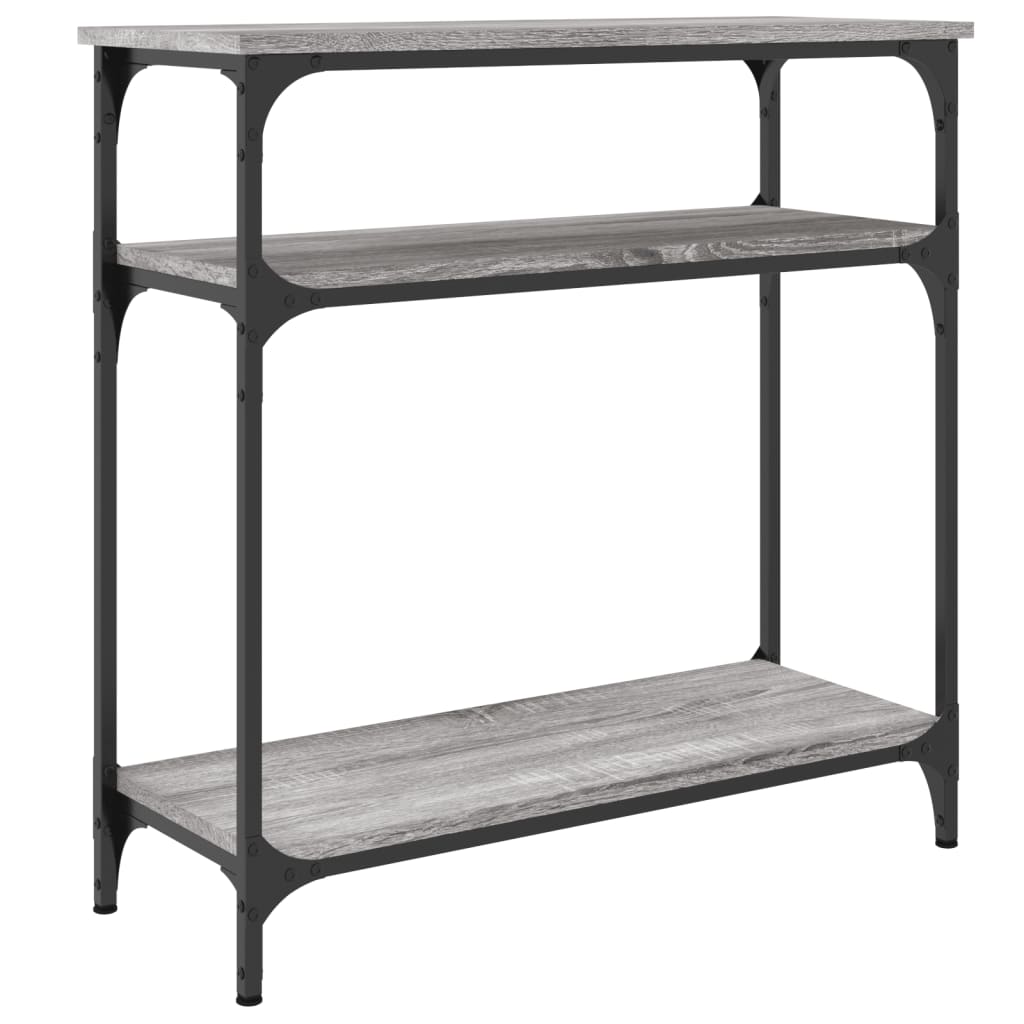 Mesa consola 75x29x75 cm derivados de madeira cinzento sonoma