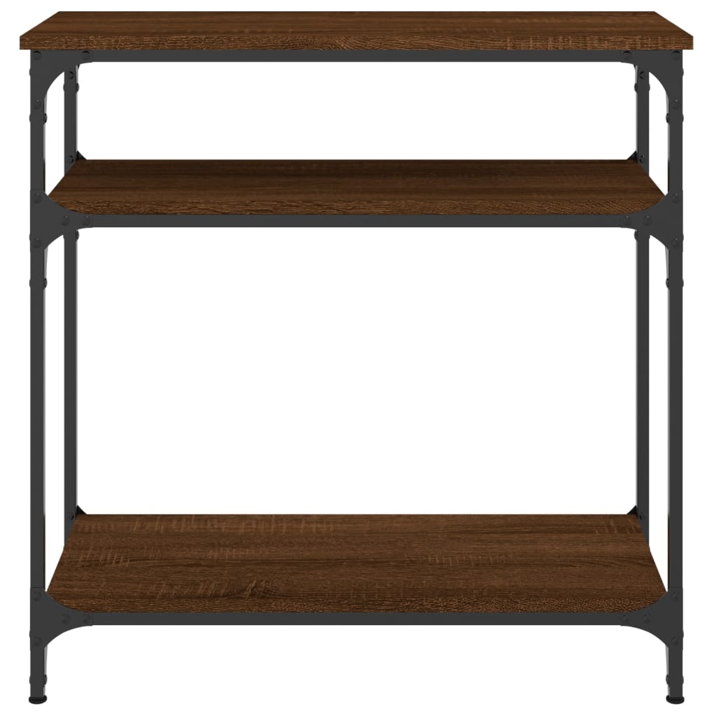 Mesa consola 75x29x75 cm derivados madeira carvalho castanho