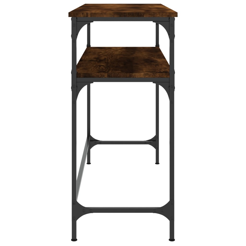 Mesa consola 100x35,5x75cm derivados de madeira carvalho fumado