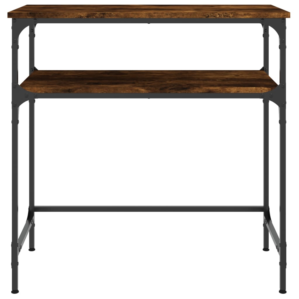 Mesa consola 75x35,5x75 cm derivados de madeira carvalho fumado