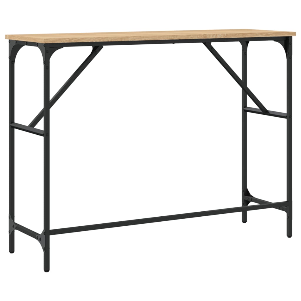 Mesa consola 100x32x75 cm derivados de madeira carvalho sonoma