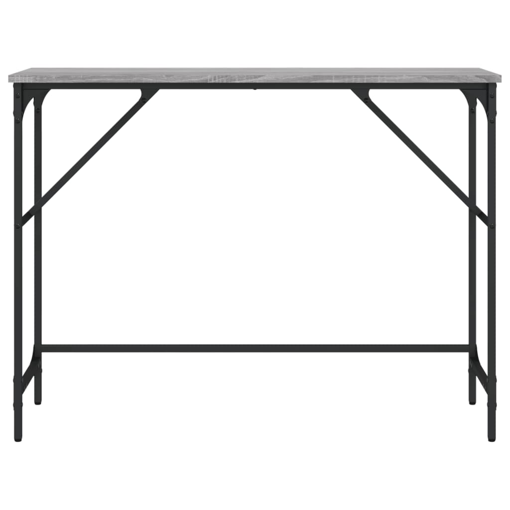Mesa consola 100x32x75 cm derivados de madeira cinzento sonoma
