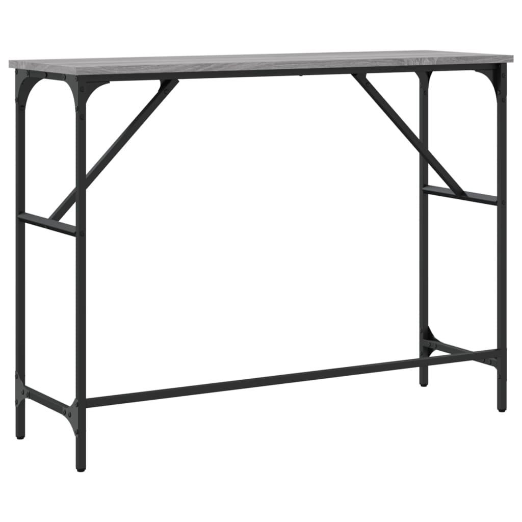 Mesa consola 100x32x75 cm derivados de madeira cinzento sonoma
