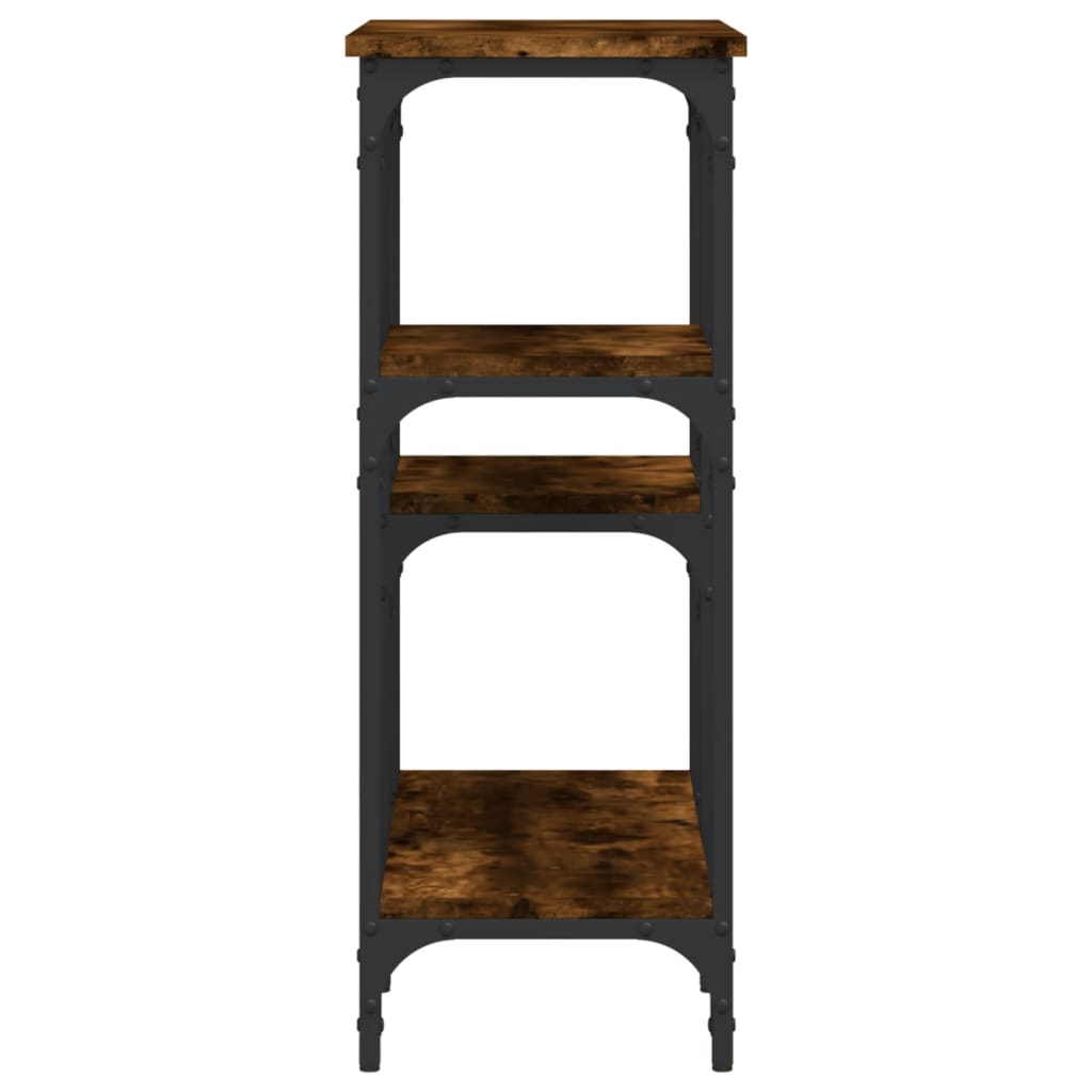 Mesa consola 80x29x75 cm derivados de madeira carvalho fumado