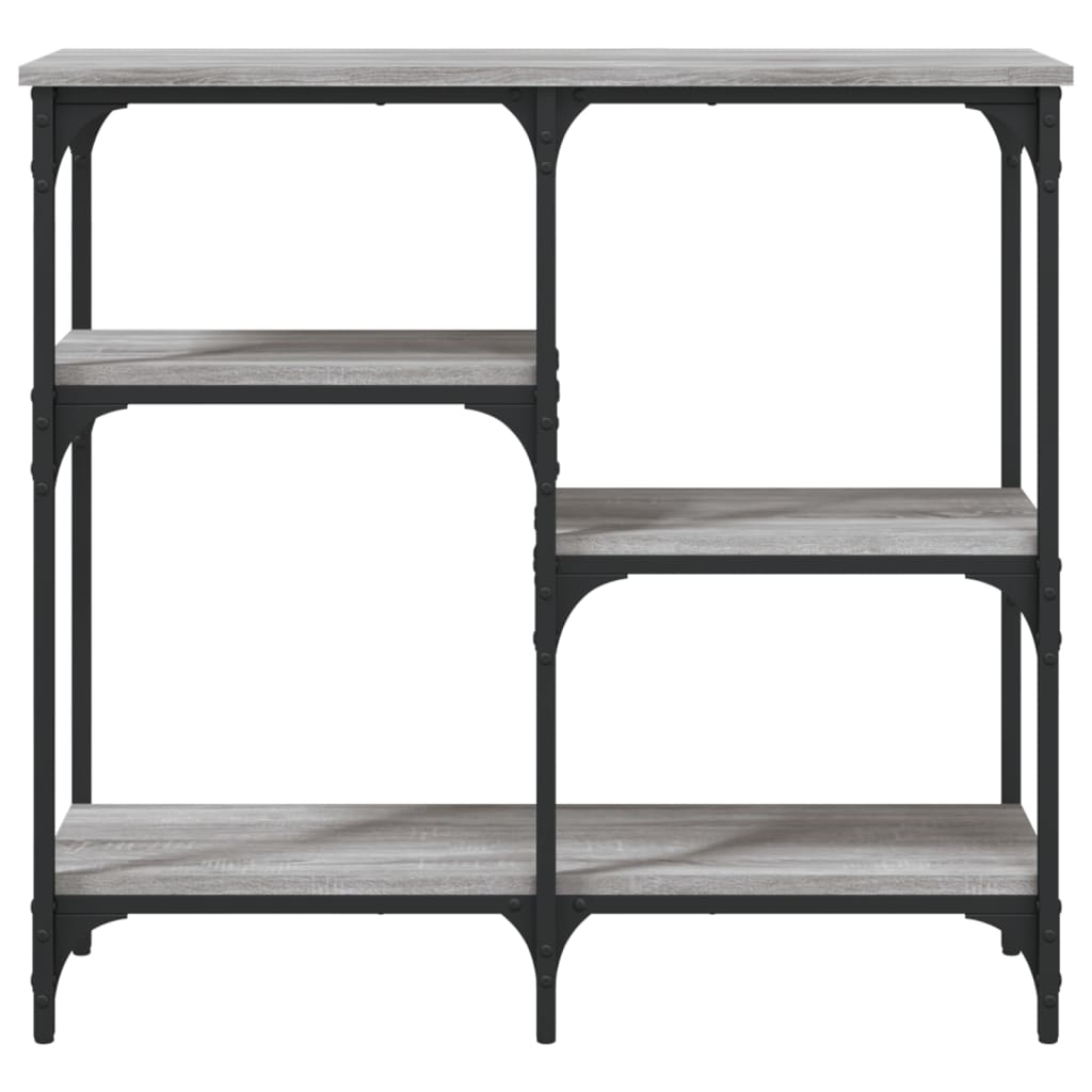 Mesa consola 80x29x75 cm derivados de madeira cinzento sonoma