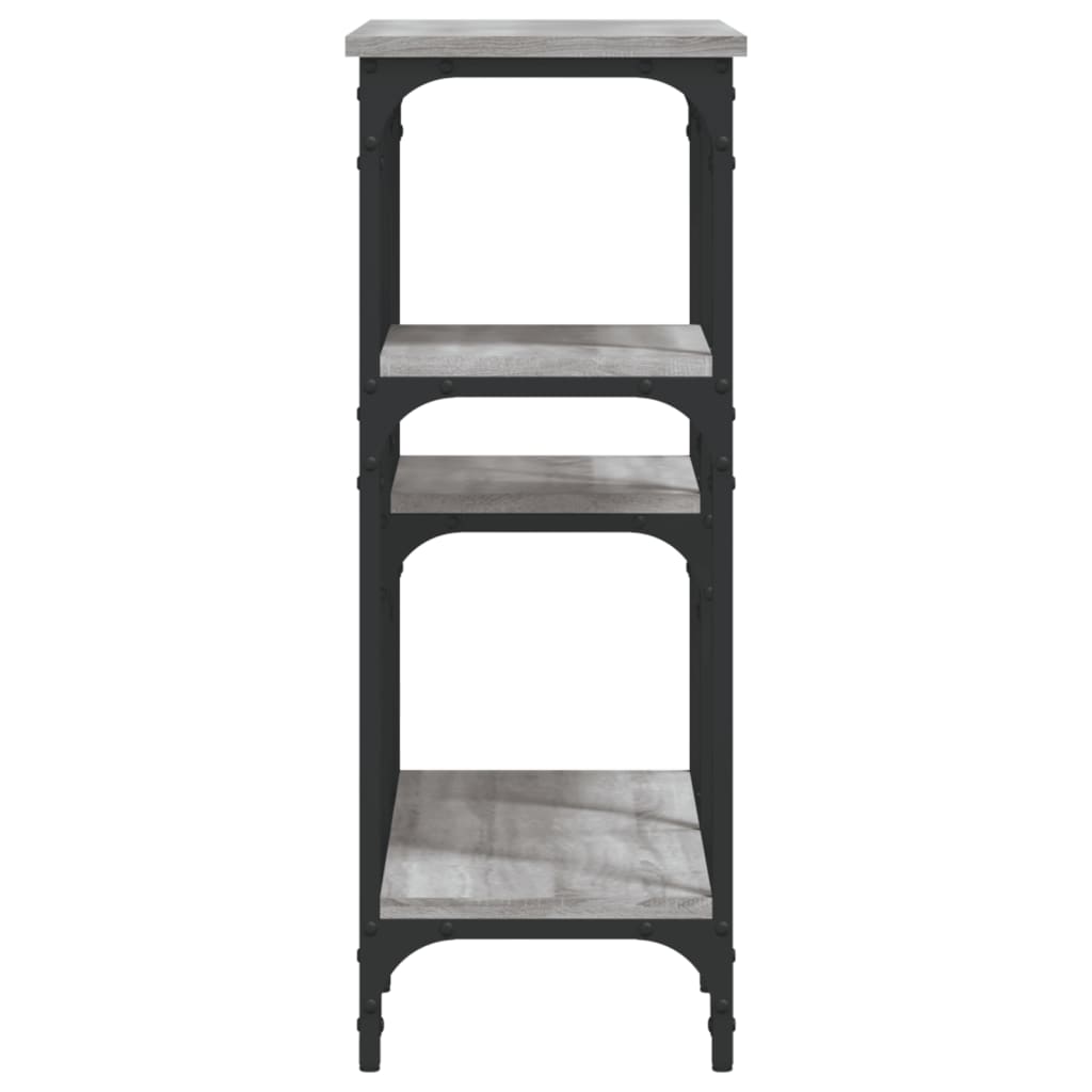 Mesa consola 80x29x75 cm derivados de madeira cinzento sonoma