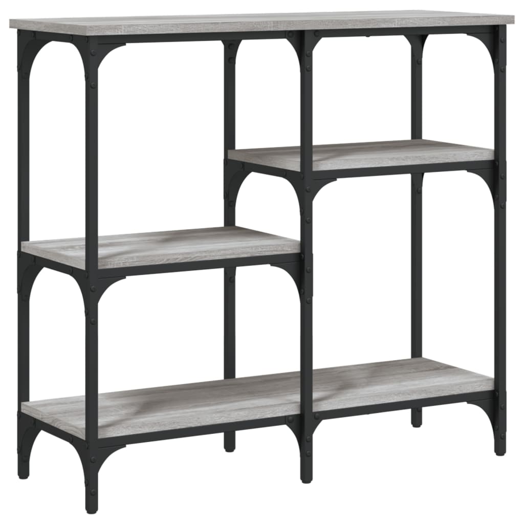 Mesa consola 80x29x75 cm derivados de madeira cinzento sonoma