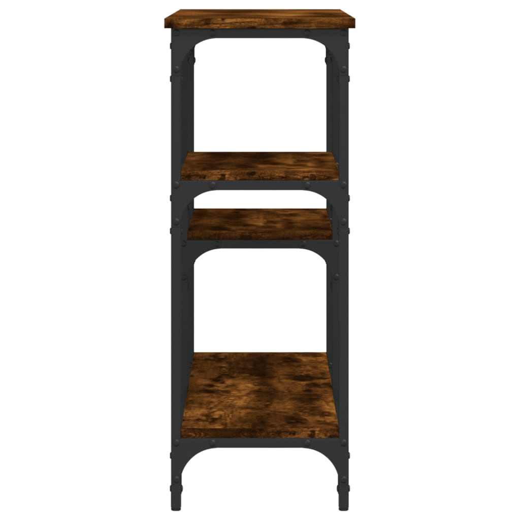 Mesa consola 102x29x75 cm derivados de madeira carvalho fumado