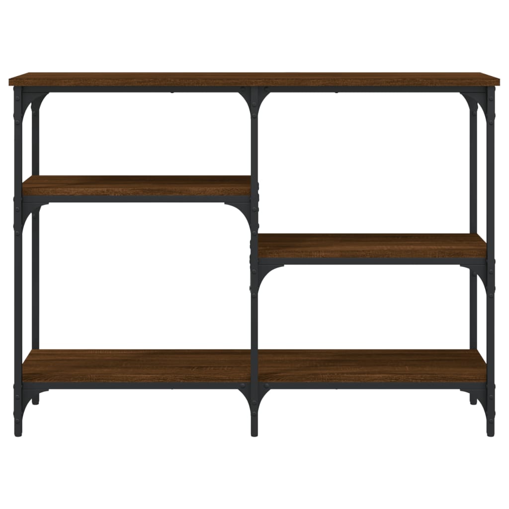 Mesa consola 102x29x75 cm derivados madeira carvalho castanho