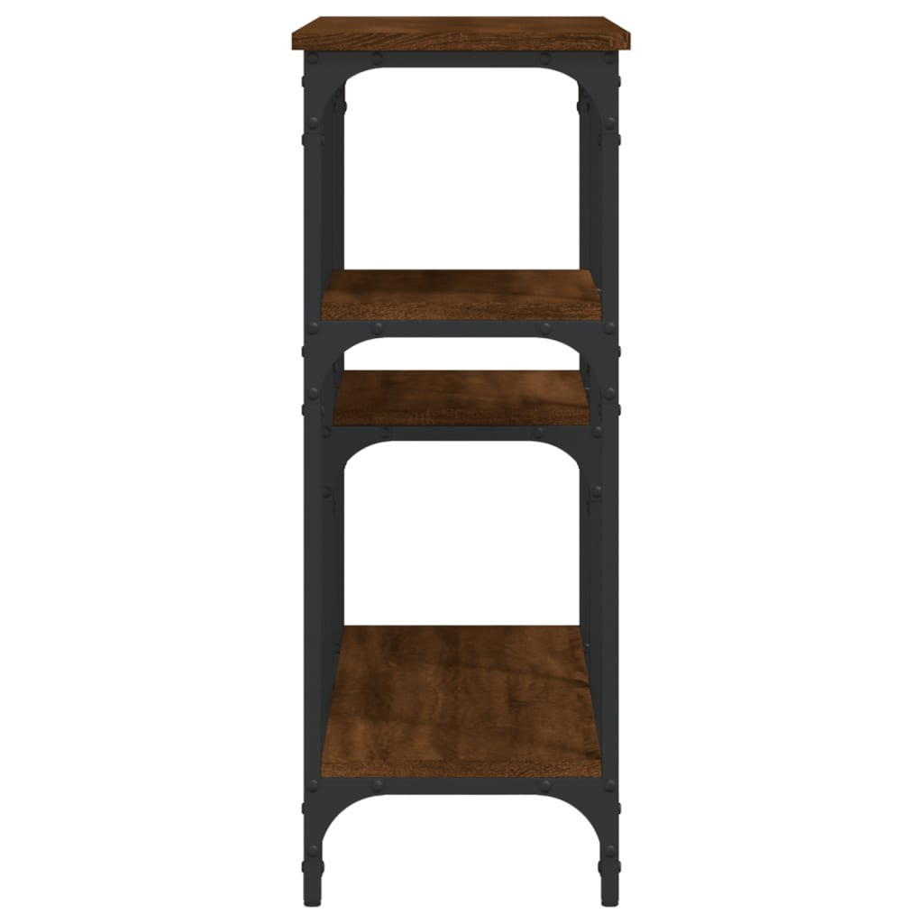 Mesa consola 102x29x75 cm derivados madeira carvalho castanho