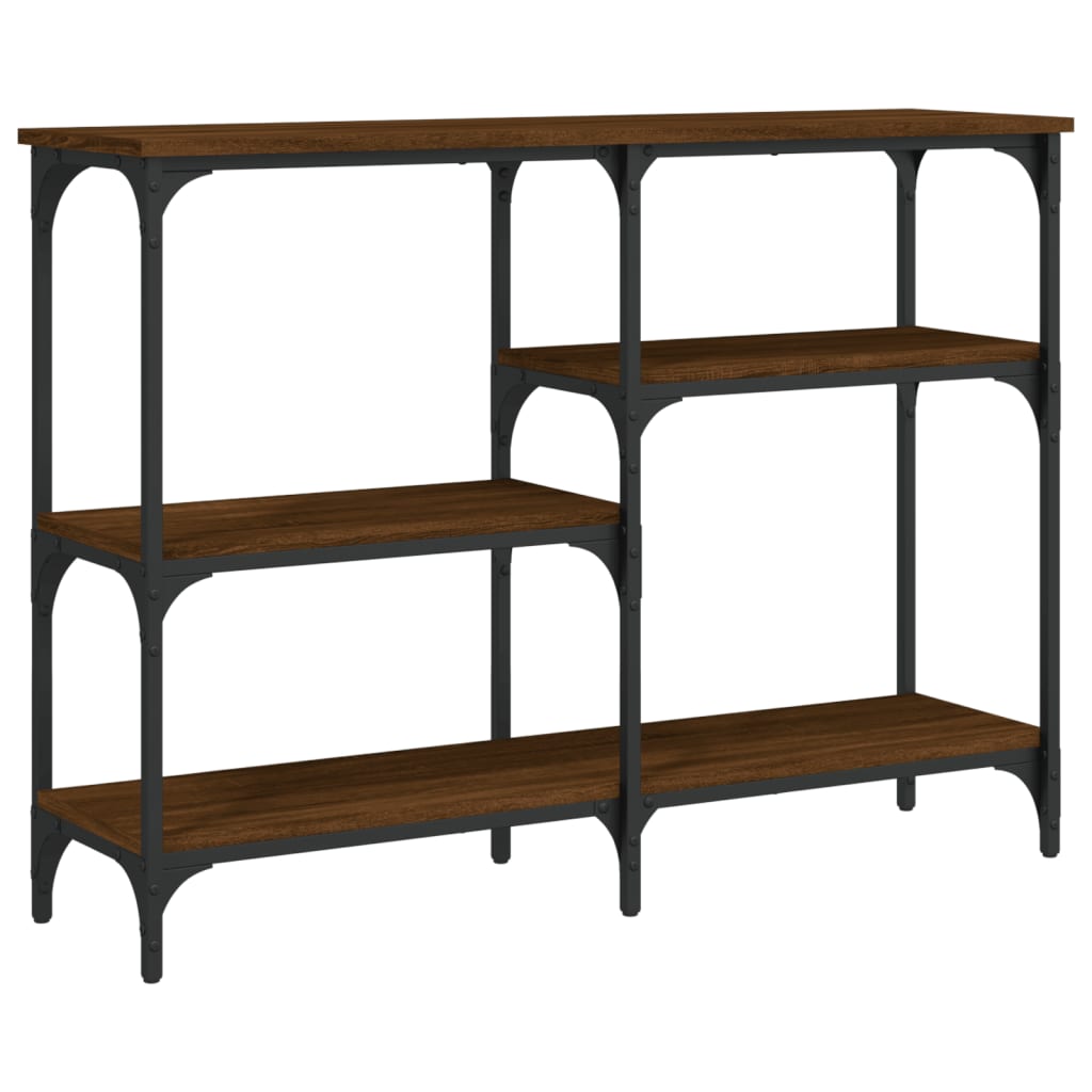 Mesa consola 102x29x75 cm derivados madeira carvalho castanho