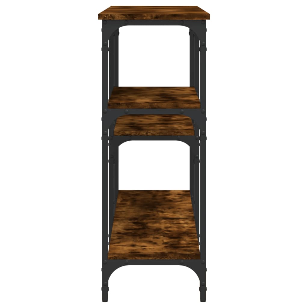 Mesa consola 160x29x75 cm derivados de madeira carvalho fumado