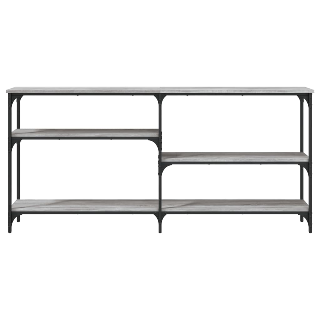 Mesa consola 160x29x75 cm derivados de madeira cinzento sonoma