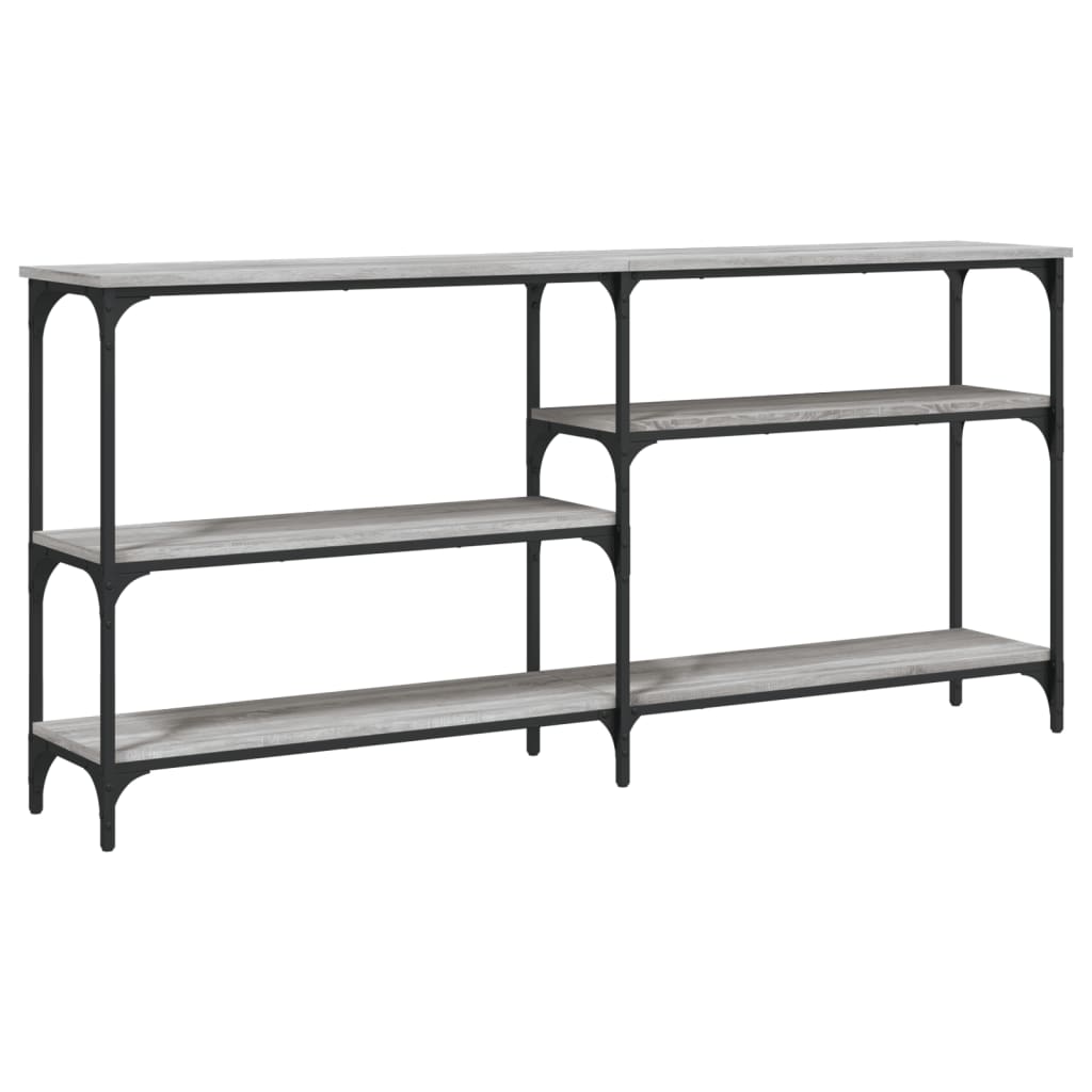 Mesa consola 160x29x75 cm derivados de madeira cinzento sonoma