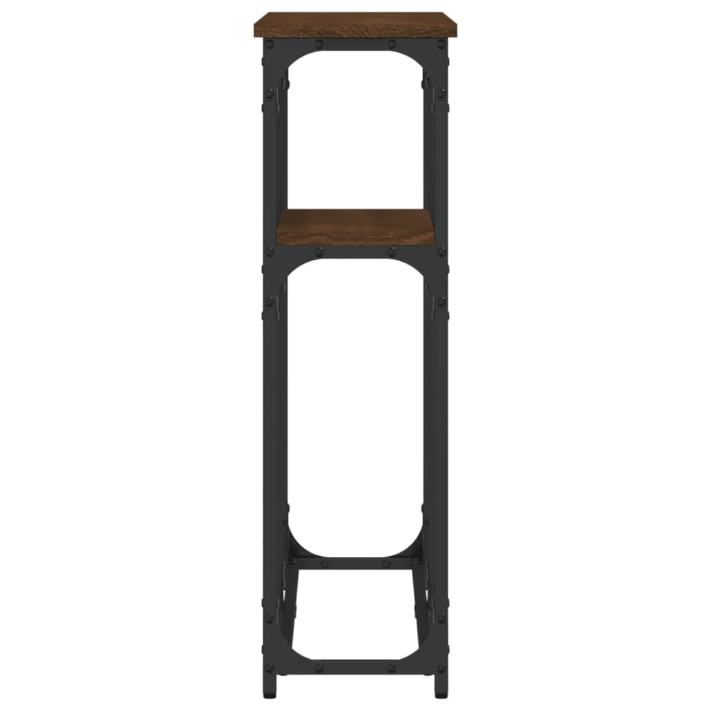 Mesa consola 90x22,5x75 cm derivados madeira carvalho castanho