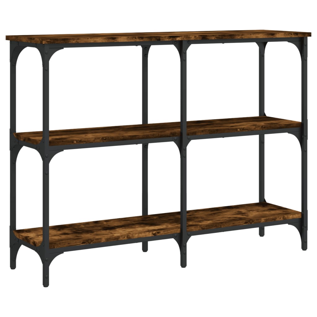 Mesa consola 100x29x75 cm derivados de madeira carvalho fumado