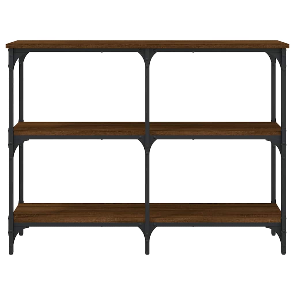Mesa consola 100x29x75 cm derivados madeira carvalho castanho