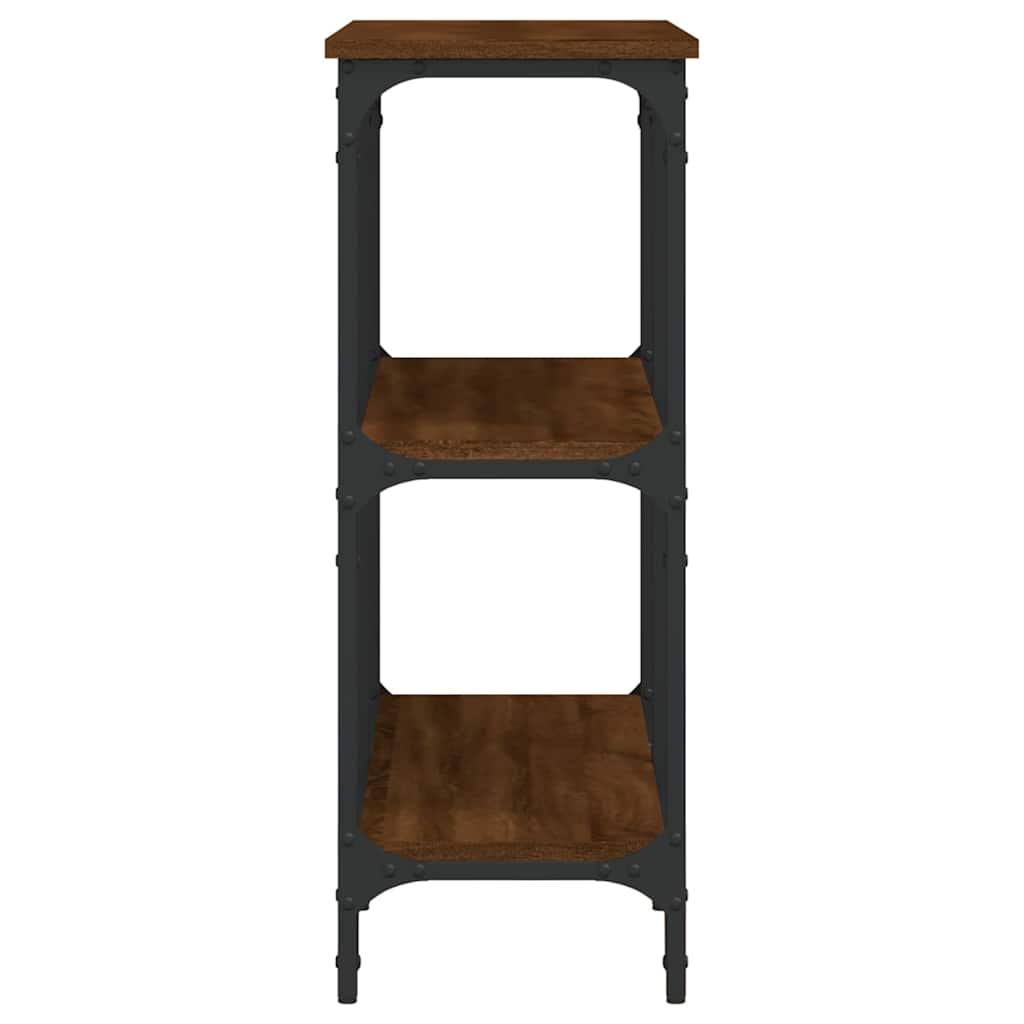 Mesa consola 100x29x75 cm derivados madeira carvalho castanho