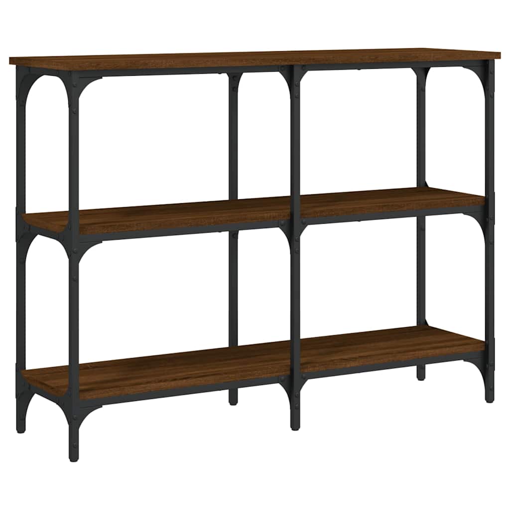 Mesa consola 100x29x75 cm derivados madeira carvalho castanho