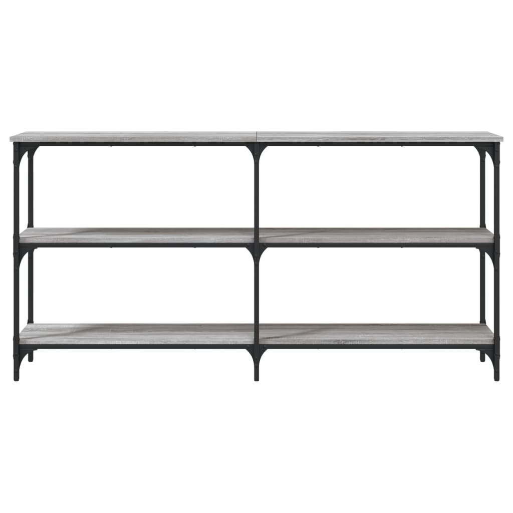 Mesa consola 150x29x75 cm derivados de madeira cinzento sonoma