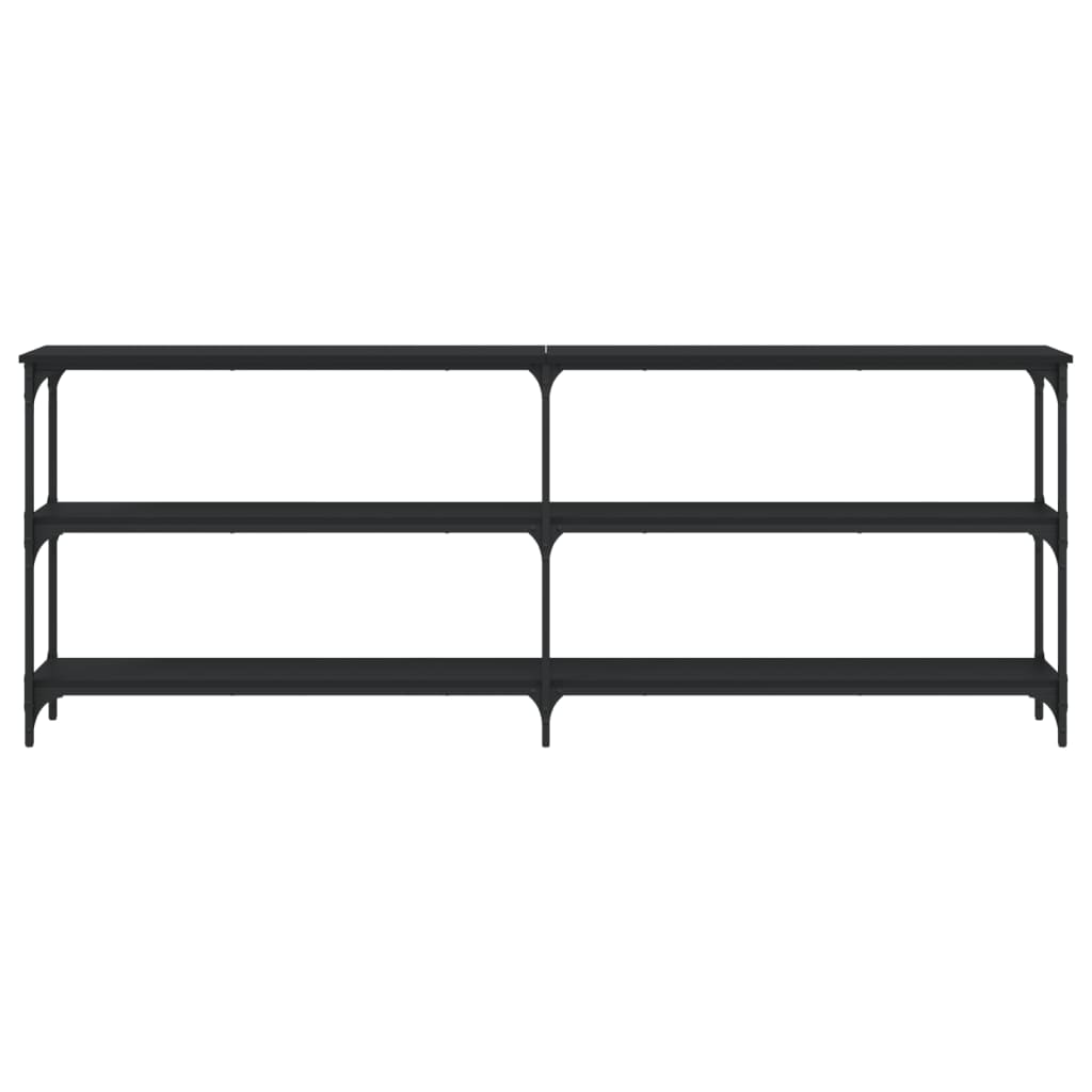 Mesa consola 200x29x75 cm derivados de madeira preto