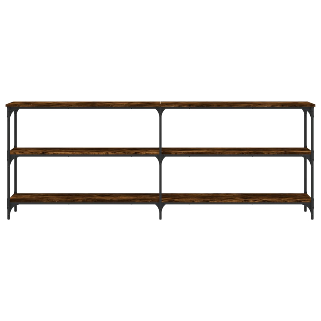 Mesa consola 200x29x75 cm derivados de madeira carvalho fumado