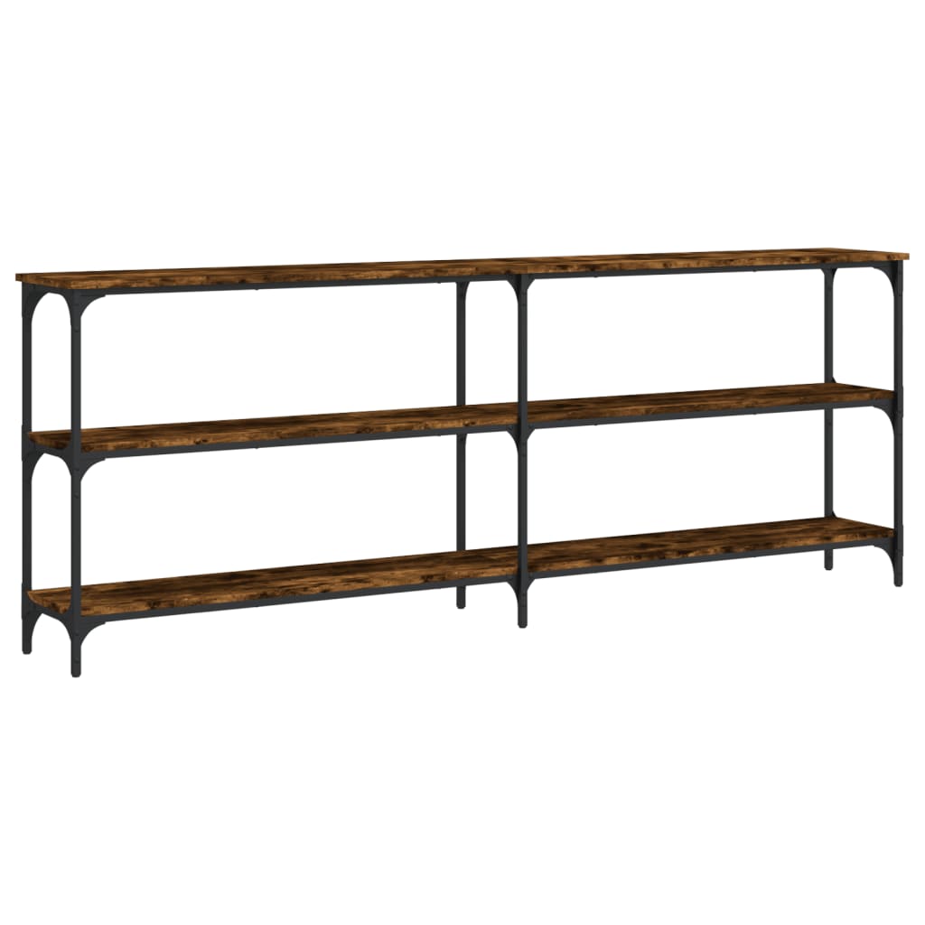 Mesa consola 200x29x75 cm derivados de madeira carvalho fumado