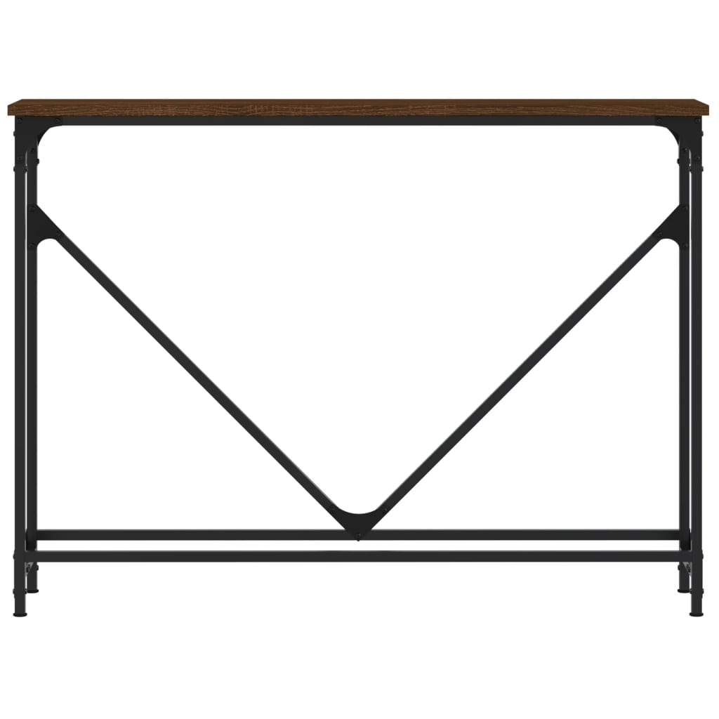 Mesa consola 102x22,5x75 cm derivados madeira carvalho castanho