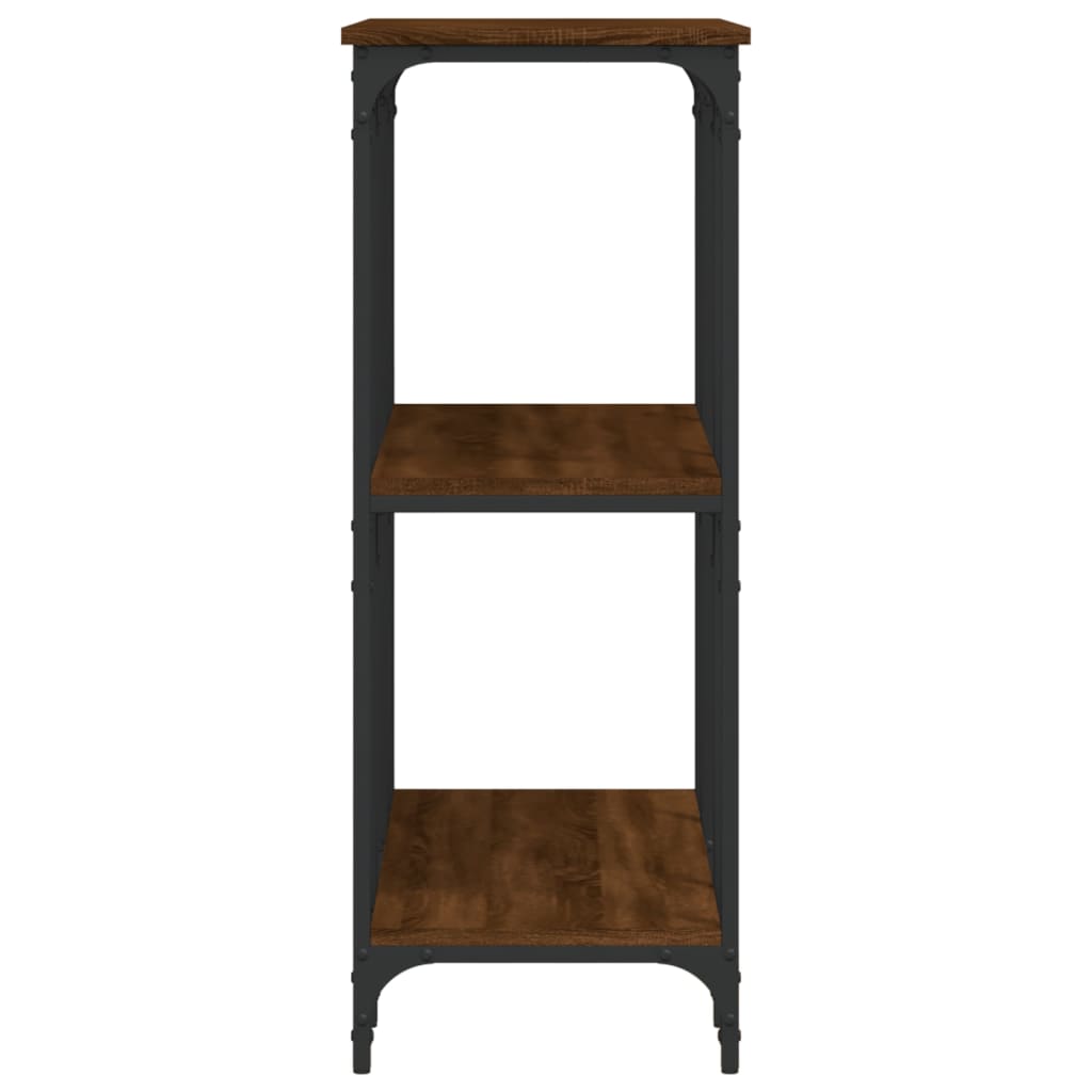 Mesa consola 102x35x90cm derivados de madeira carvalho castanho