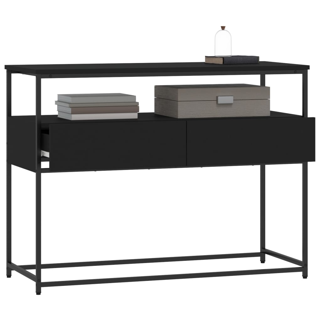 Mesa consola 100x40x75 cm derivados de madeira preto