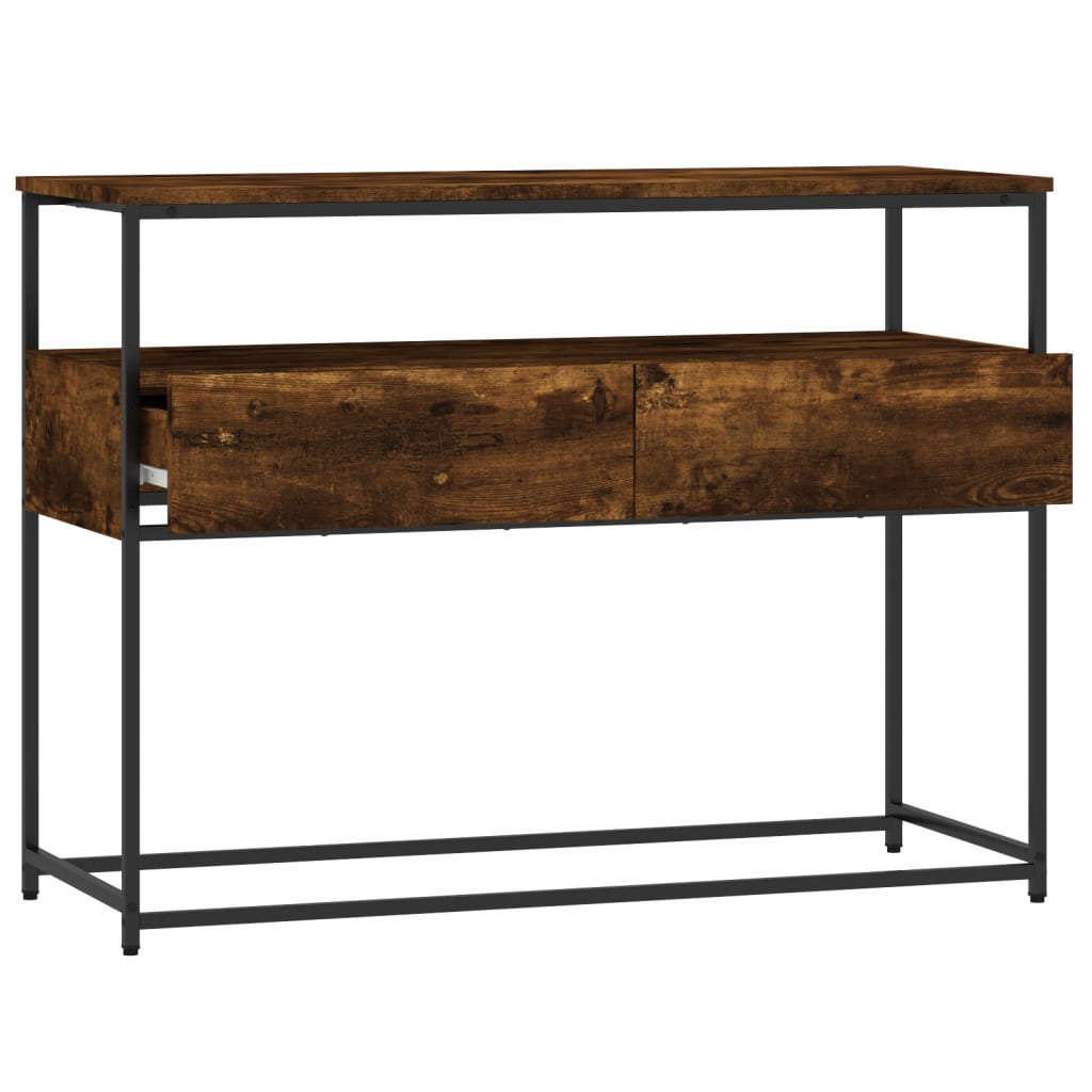 Mesa consola 100x40x75 cm derivados de madeira carvalho fumado