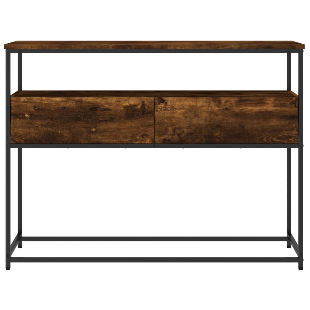 Mesa consola 100x40x75 cm derivados de madeira carvalho fumado