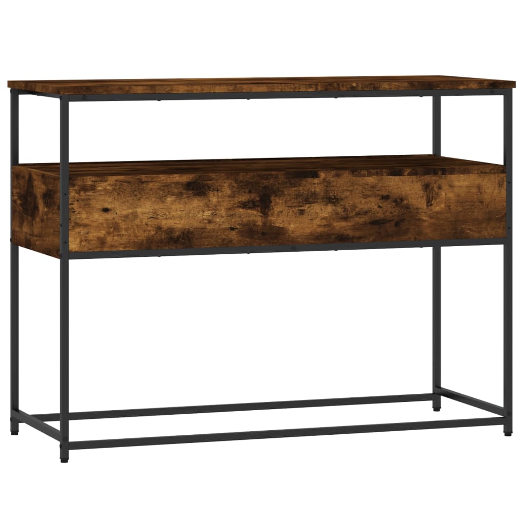 Mesa consola 100x40x75 cm derivados de madeira carvalho fumado